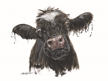 Doris the Dairy Cow by Angela Bawden art print