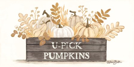 U-Pick Pumpkins by Sara Baker art print