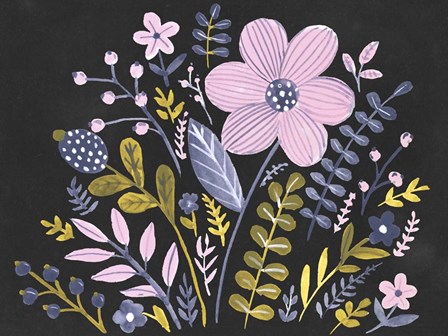 Sweet Folk Florals I by Jennifer Parker art print