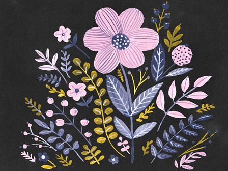 Sweet Folk Florals II by Jennifer Parker art print