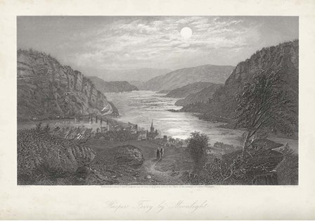 Harper&#39;s Ferry by Moonlight by William Cullen Bryant art print