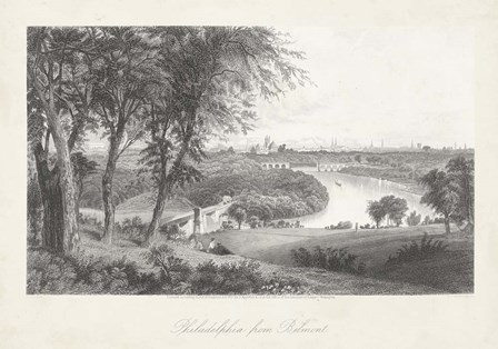 Philadelphia From Belmont by William Cullen Bryant art print