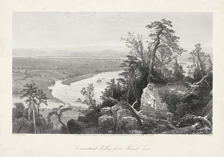 Connecticut Valley from Mount Tom by William Cullen Bryant art print