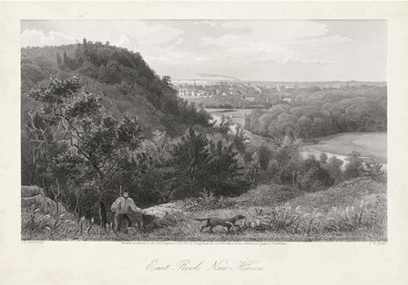 East Rock, New Haven by William Cullen Bryant art print