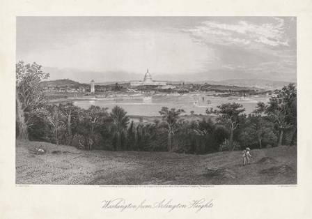 Washington from Arlington Heights by William Cullen Bryant art print
