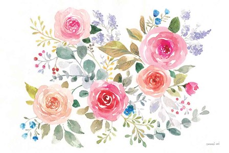 Lush Roses II Horizontal by Danhui Nai art print