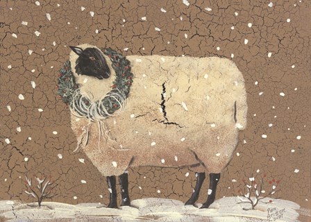 Christmas Sheep by Pam Britton art print
