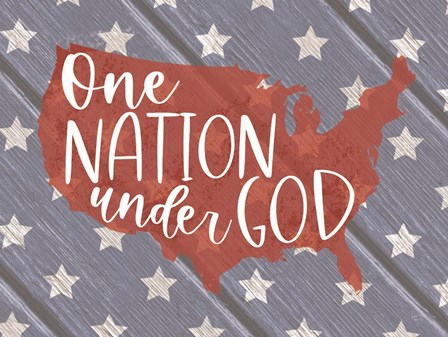 One Nation Under God by Lux + Me Designs art print