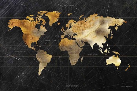 Dramatic World Map by Omar Escalante art print