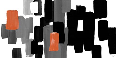 Modern Grooves with Orange II by Lanie Loreth art print
