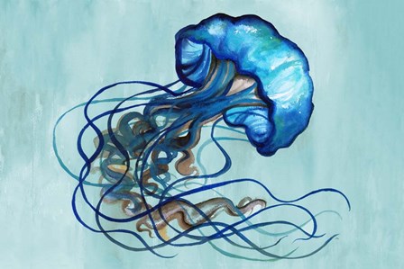 Watercolor Jellyfish by Elizabeth Medley art print