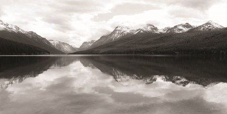 Bowman Lake Reflections by Lori Deiter art print