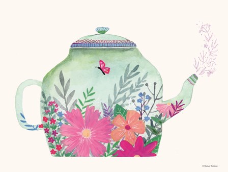 Garden Teapot by Rachel Nieman art print