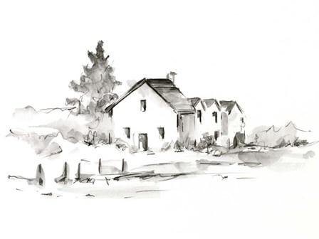Rural Farmhouse Study II by Ethan Harper art print