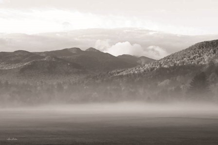 Foggy Morning Mountains by Lori Deiter art print