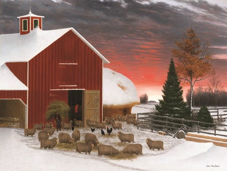 Snowy Farm by Seven Trees Design art print