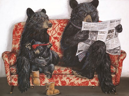 Bear-ly Present by Kamdon Kreations art print