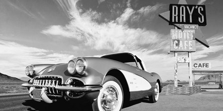 Cruisin&#39; USA (BW) by Gasoline Images art print