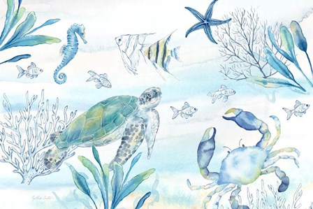 Great Blue Sea I by Cynthia Coulter art print