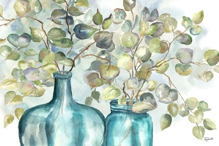 Eucalyptus in Mason Jar I by Tre Sorelle Studios art print