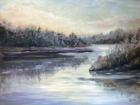 Silver Waters landscape by Tre Sorelle Studios art print