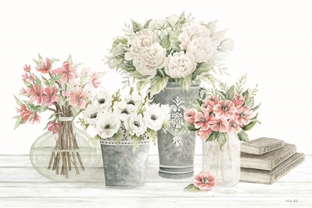 Farmhouse Florals I by Cindy Jacobs art print