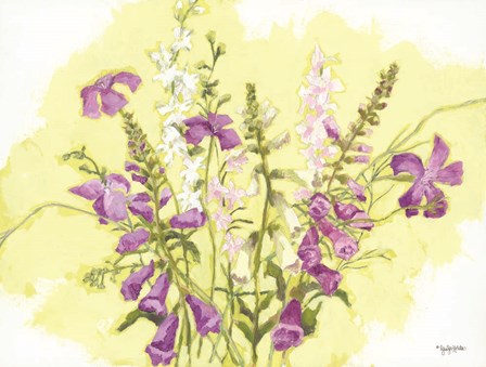 Purple Flowers by Jennifer Holden art print