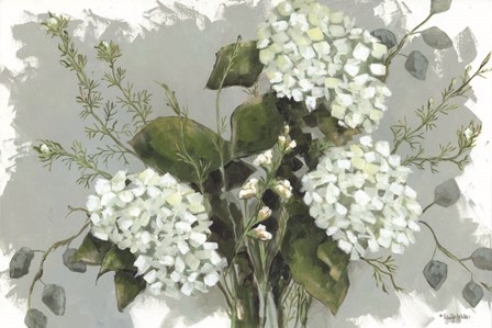 Hydrangeas in White by Jennifer Holden art print