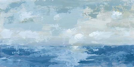 Silver Blue Sea by Pamela Munger art print