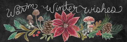 Christmas Chalk Winter Wishes by Mary Urban art print