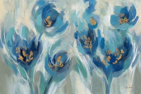 Blue Fairy Tale Floral III by Silvia Vassileva art print