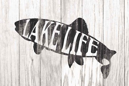 Lake Life Sign by Wild Apple Portfolio art print