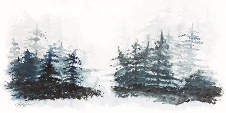 Blue Pine Forest II by Angela Bawden art print
