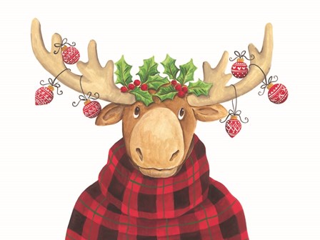 Christmas Moose by Diane Kater art print