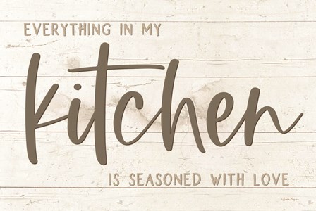 Seasoned with Love Kitchen by Susie Boyer art print