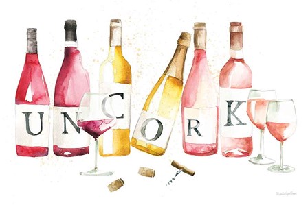 Pop the Cork XI by Mercedes Lopez Charro art print