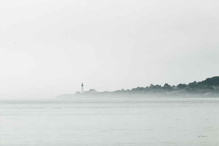 Foggy Lighthouse by Sue Schlabach art print