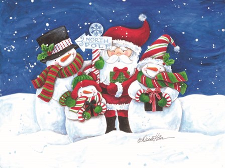 North Pole Friends by Diane Kater art print