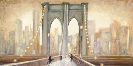 Bridge to New York Dusk by Julia Purinton art print