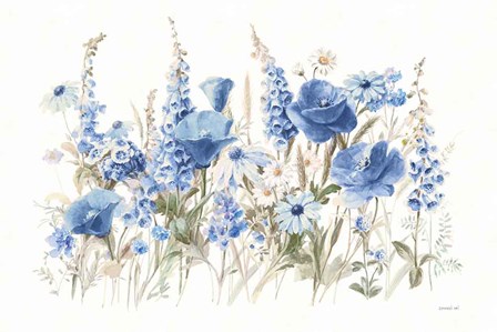 Wildflowers in Bloom I Blue by Danhui Nai art print