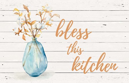 Bless this Kitchen (Blue Vase) by Lanie Loreth art print