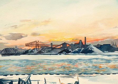 Industrial Coastal Scene by Bruce Nawrocke art print