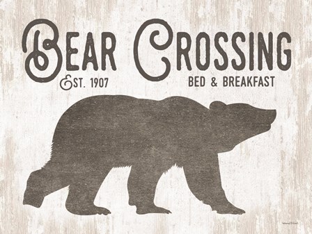 Bear Crossing by Lettered &amp; Lined art print