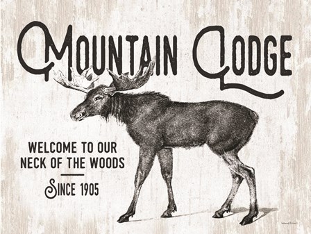 Mountain Lodge by Lettered &amp; Lined art print