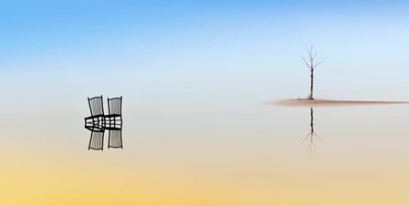 Two Chairs and a Tree by Juan Luis Duran art print
