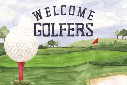 Golf Days landscape I-Welcome by Tara Reed art print