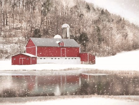 Belleville Snowy Barn by Lori Deiter art print