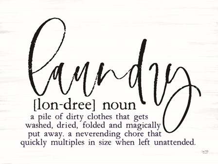 Laundry Definition by Lux + Me Designs art print