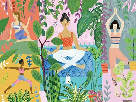 Yoga with Plants I by Farida Zaman art print