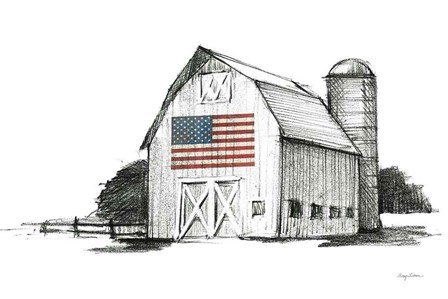 Patriotic Barn by Avery Tillmon art print